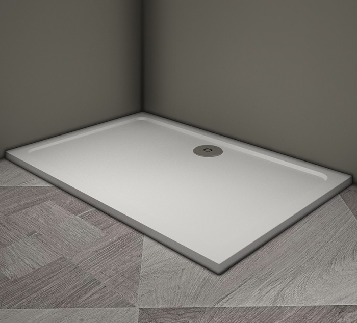 Душевой поддон 1000x800x30, Veconi Tezeo stone, искусственный камень, белый арт. TZ09-10080PR-01-19C3
