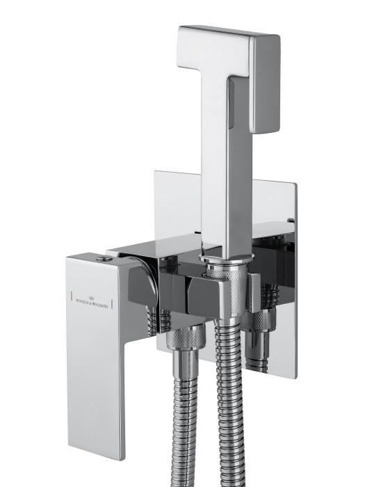 Смеситель с гигиеническим душем встраиваемый, Wonzon & Woghand Cube, WW-88829016-CR цвет: хром