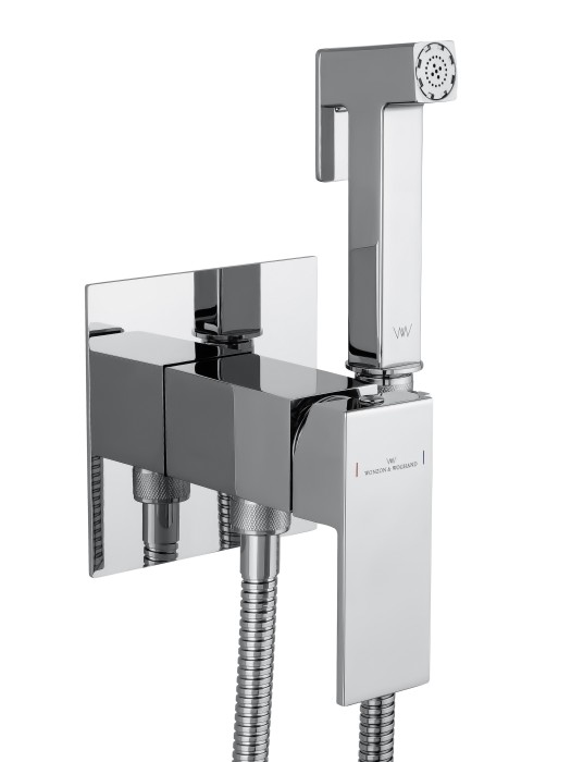 Смеситель с гигиеническим душем встраиваемый, Wonzon & Woghand Cube, WW-88829016-CR цвет: хром