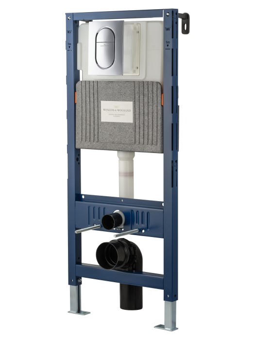 Кнопка смыва для инсталляции пневматическая, Wonzon & Woghand, WW-IB257-CR цвет: хром