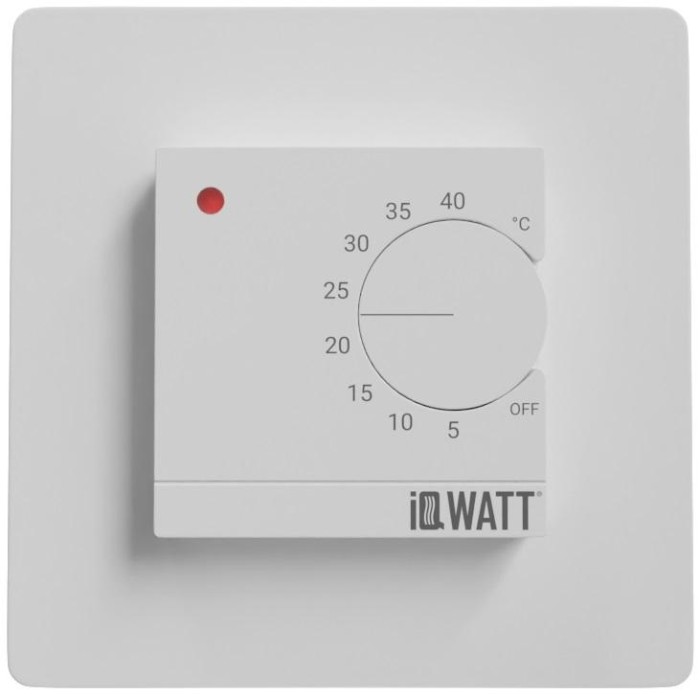 Электронный терморегулятор с механическим управлением IQ THERMOSTAT D, IQWATT white арт. 400100