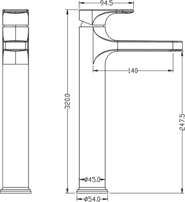 Смеситель для раковины, хром, Spectre Boheme 452-CR