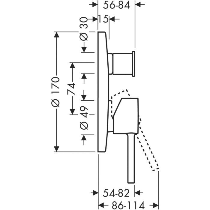 Смеситель для ванны Starck Axor, шлифованная медь арт. 10416950