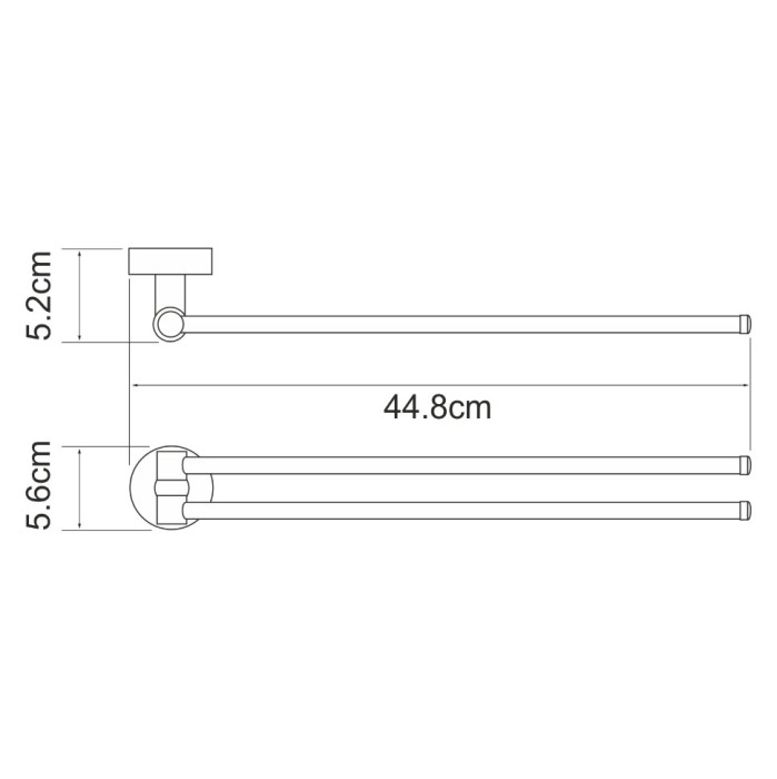 Держатель полотенец двойной WasserKRAFT Isen K-4000 арт. K-4031