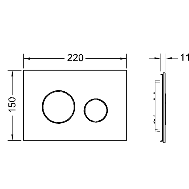 Панель смыва, стекло зеленое, белый, loop TECE арт. 9240651