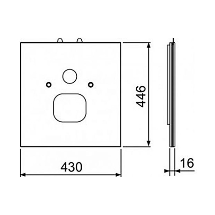 Стеклянная панель для установки унитаза one, цвет: черный, lux TECE арт. 9650110