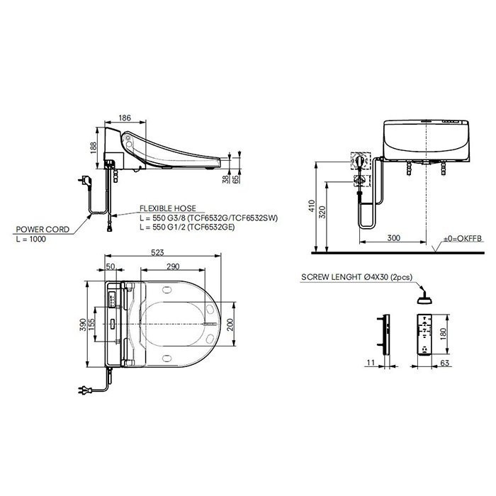 Сиденье с крышкой для унитаза, NC TOTO, TCF6532G#NW1 цвет: белый