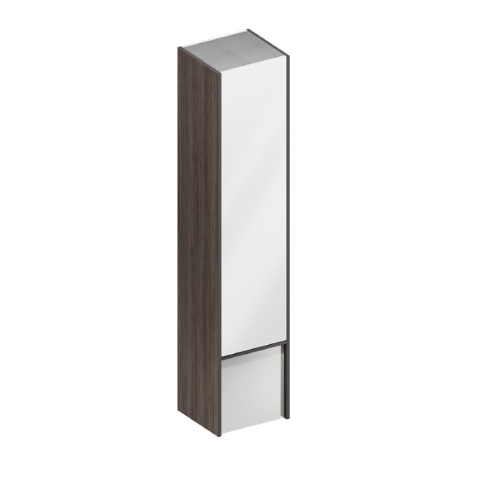 Пенал подвесной 165см с дверцей и ящиком, Modula Kerama Marazzi, белый - MO.165\AR