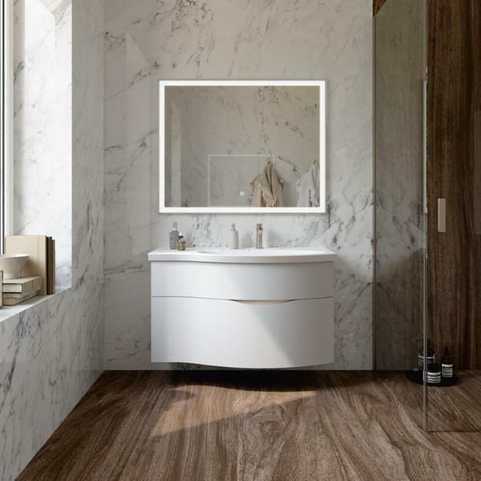 Тумба 100 см праваясм, Riva Kerama Marazzi, белый - RV.100Rh\WHT.M