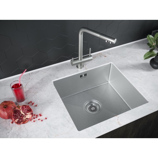 Мойка для кухни нержавеющая 440х440мм Paulmark LASSAN, брашированная нерж.сталь - PM304444-BS