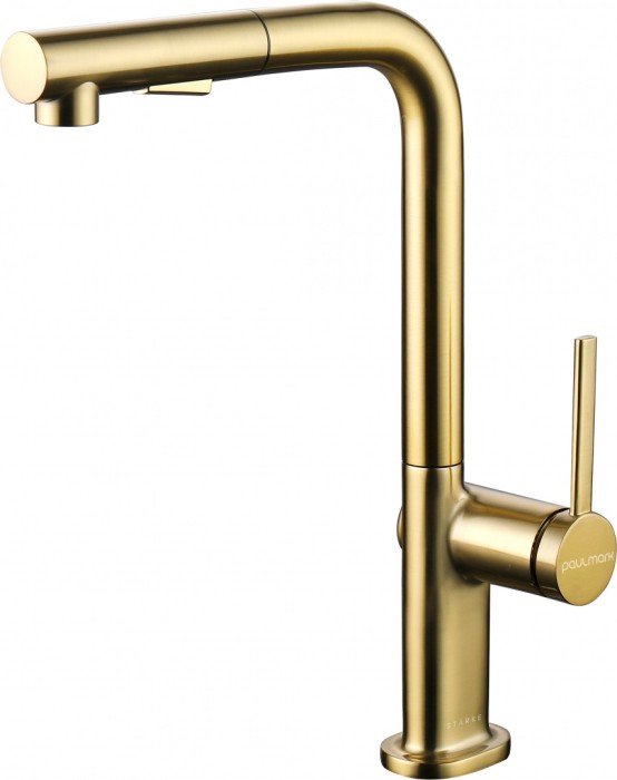 Смеситель для кухни  Paulmark NEO STARKE, брашированное золото - Ne214419-BG
