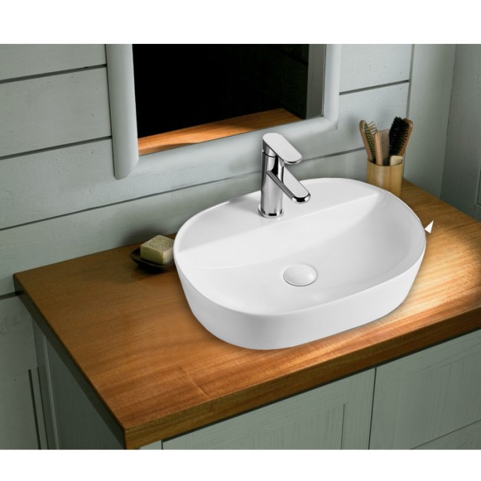 Раковина 505х385х120 накладная, белая, Azario - AZ-2202