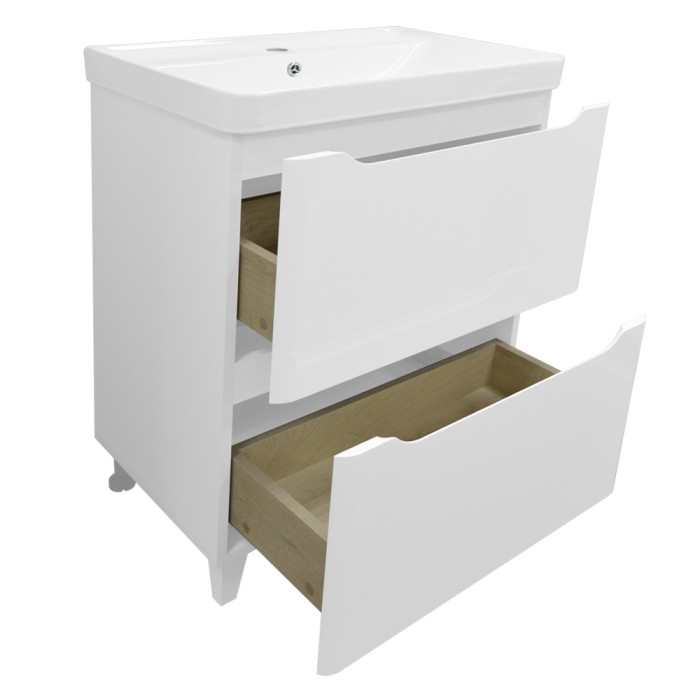 Тумба 60/2 615х475х835 напольная с раковиной Monte 60, Azario Gris - CS00081983