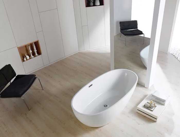 Акриловая ванна 1685х840х580, свободностоящая, Azario Leeds арт. LEE17085