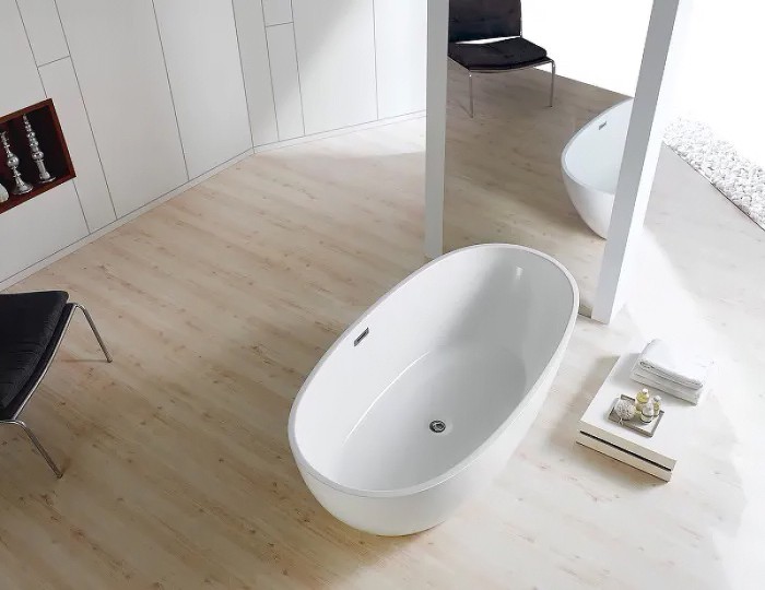 Акриловая ванна 1685х840х580, свободностоящая, Azario Leeds арт. LEE17085