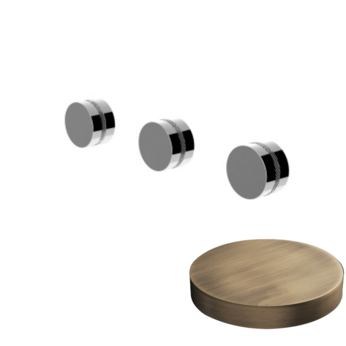 Внешняя часть для встраиваемого смесителя для душа с дивертером на 2 выхода, Giulini My ring deluxe, матовая бронза арт. MR0115W2EPDLBROP (MR0115W2EPDBRO)