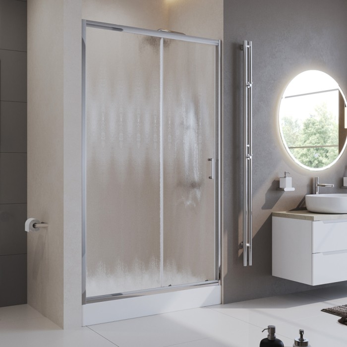 Душевая дверь в нишу 110x195 BelBagno, глянцевый хром, Uno-195 арт. UNO-195-BF-1-110-CH-CR