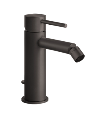 Смеситель для биде Gessi 316 с донным клапаном, цвет brushed black metal pvd арт. 54007#707