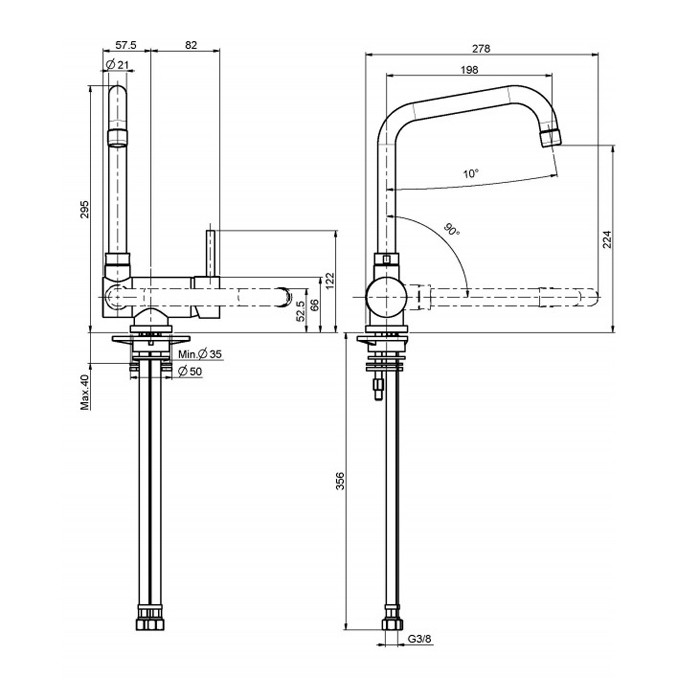 Fima Carlo Frattini Смеситель для кухни опускающимся изливом, Kitchen, F7009CR цвет: хром