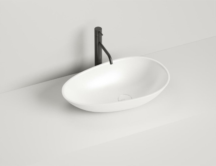 Раковина накладная 58x34,5, глянцевая, Salini PAOLA арт. 1101101GRF