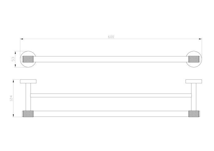 Полотенцедержатель двойной, Wonzon & Woghand Majestic, WW-9211 цвет: черный