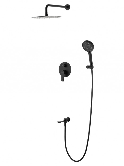 Душевая система встраиваемая, Wonzon &amp; Woghand Brilliant, WW-88939079-MB цвет: черный
