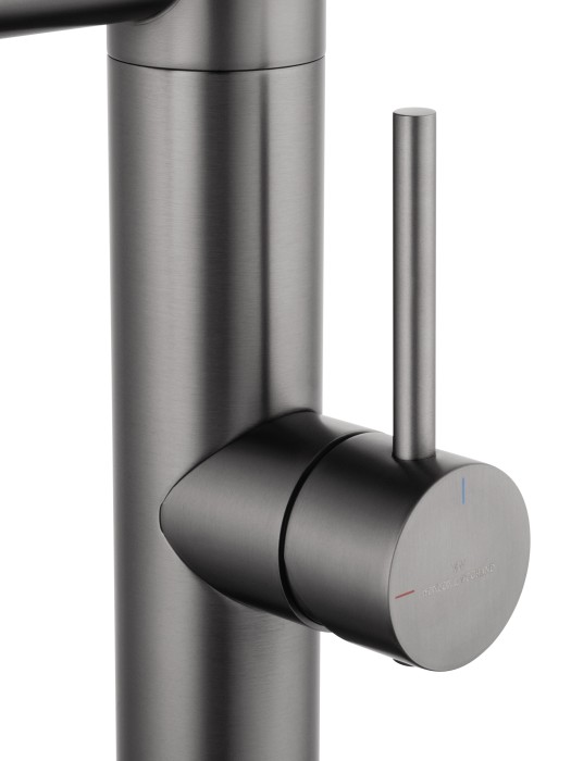 Смеситель для кухни с гибким изливом и подключением фильтра, Wonzon & Woghand, WW-88458007-BGM цвет: графит