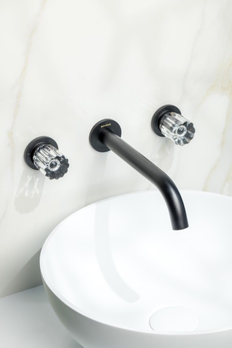 Смеситель из стены на 3 отв. Black, Boheme Elegante - 152-2-B-EL