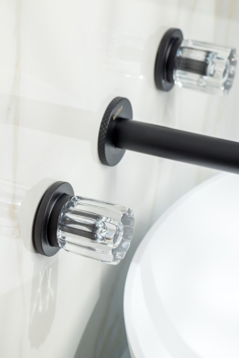 Смеситель из стены на 3 отв. Black, Boheme Elegante - 152-2-B-EL