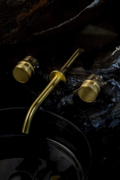 Смеситель из стены на 3 отв. Mat gold, Boheme Prestige - 152-2-MG-PR