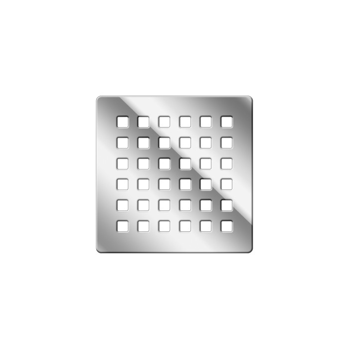 Душевой трап BERGES напольный Trend 100x100 нержавеющая сталь, хром глянец, D50, арт.091003