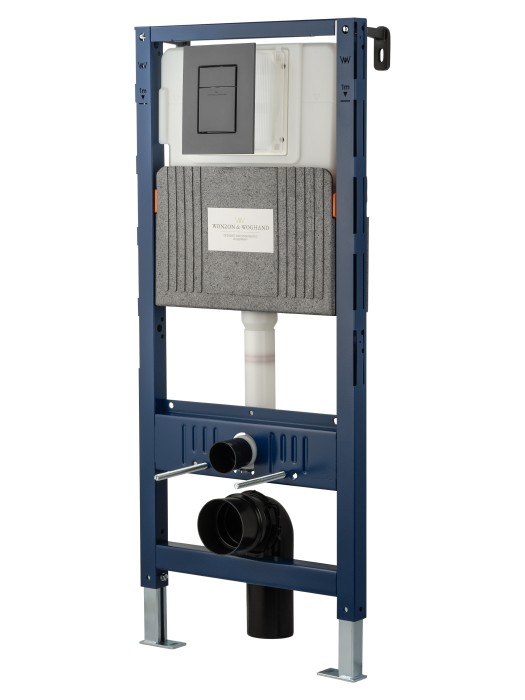 Кнопка смыва для инсталляции пневматическая, Wonzon & Woghand, WW-IB256-MB цвет: черный