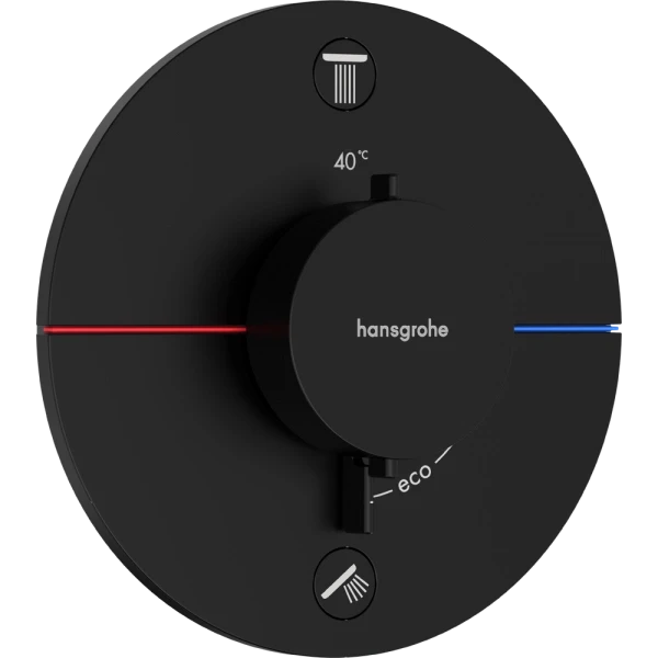 Термостат S для скрытого монтажа на 2 функции, Hansgrohe ShowerSelect Comfort, черный арт. 15554670