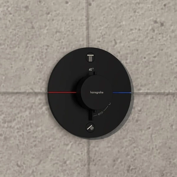 Термостат S для скрытого монтажа на 2 функции, Hansgrohe ShowerSelect Comfort, черный арт. 15554670