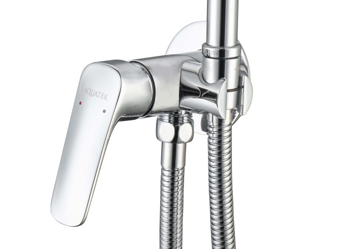 Комплект для гигиенического душа встроенный, Aquatek Вега, хром арт. AQ1019CR
