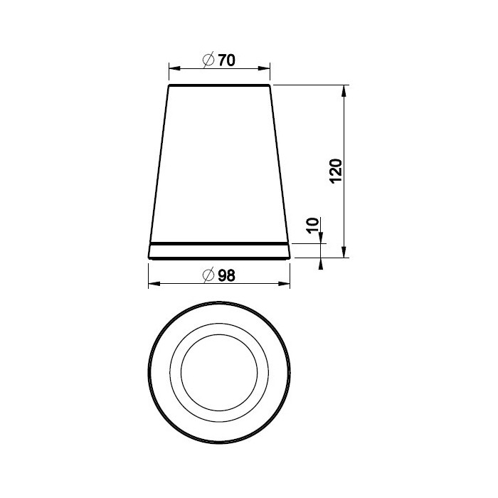Стакан для зубных щеток настольный, Gessi Cono, black metal brushed pvd арт. 45431#707