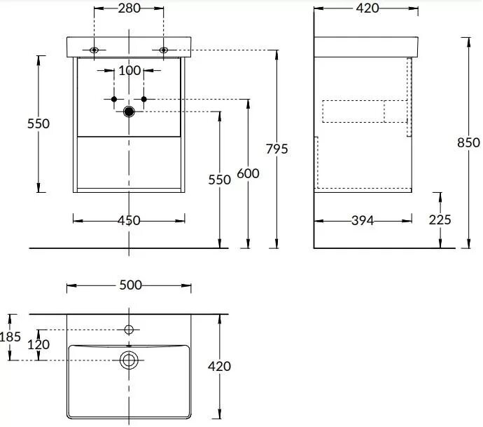Тумба PRO подвесная 1 ящик 50см, Pro Kerama Marazzi, коричневый - PRO.50.1\OLM