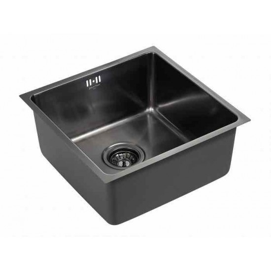 Мойка для кухни нержавеющая 440х440мм Paulmark LASSAN, вороненая сталь - PM304444-GM