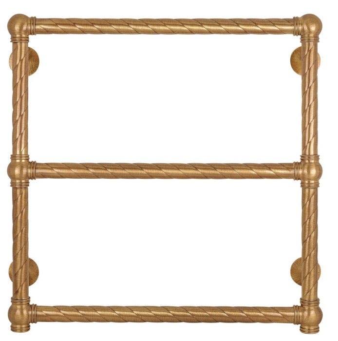 Полотенцесушитель электрический 60x60 Фалерони 1 Trenza латунь Secado арт. 4603777466367