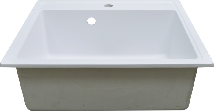 Кухонная мойка Litos 570x505x200 искусственный мрамор, белая, Azario Litos - CS00078322