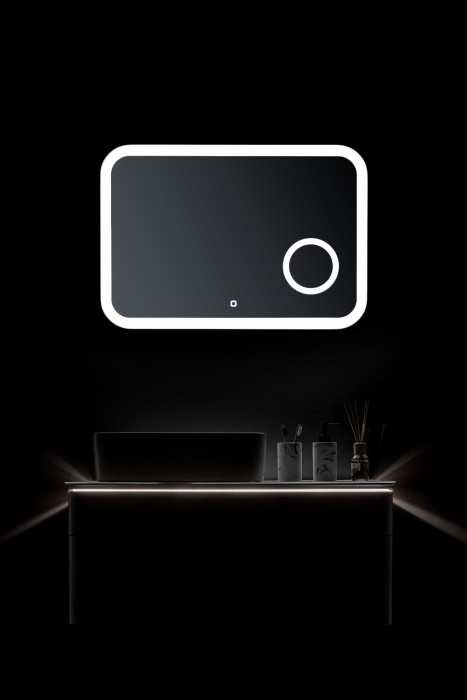 Зеркало 1000х800 c подсветкой и диммером, сенсорный выключатель, Azario Эльза - ФР-00002155