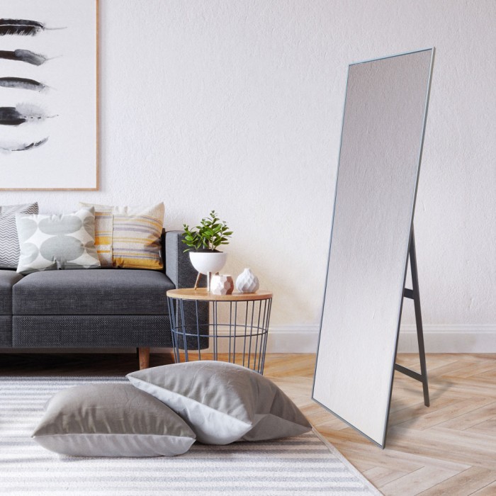 Зеркало напольное 600*1500 алюминиевый каркас, Azario Перла - ФР-00001407
