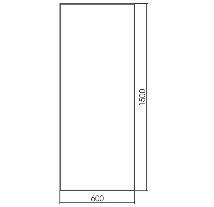 Зеркало напольное 600*1500 алюминиевый каркас, Azario Перла - ФР-00001407