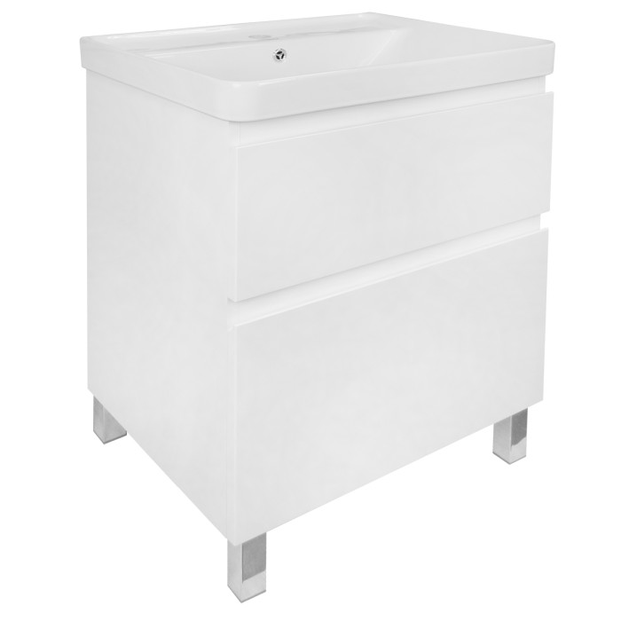 Тумба 60Н 600х460х850 напольная, с раковиной Monte 60, белая, Azario Мила - CS00085830