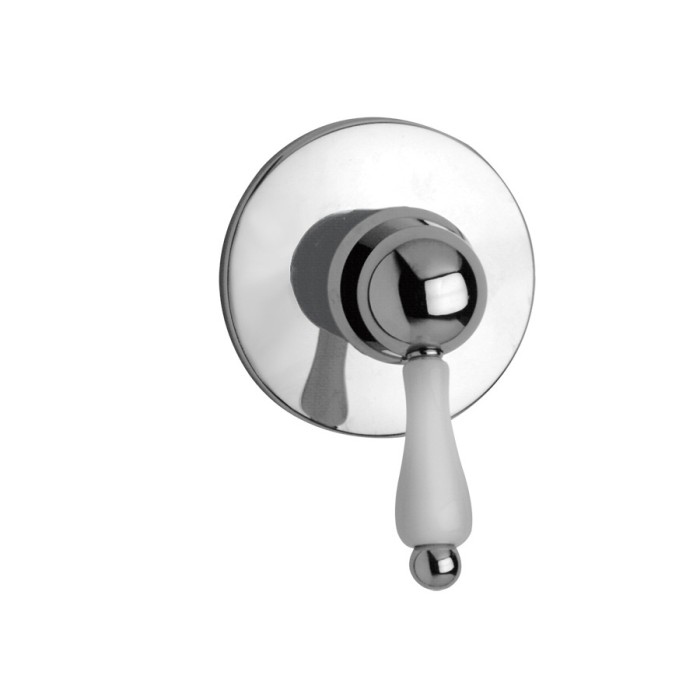 Смеситель для душа, однорычажный, ручка белая керамика, Giulini Pragamix, хром арт. 7515-EP