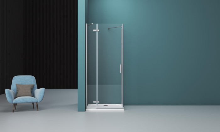 Душевой уголок 120x195 BelBagno, глянцевый хром, Kraft арт. KRAFT-AH-12-120/100-C-Cr-L