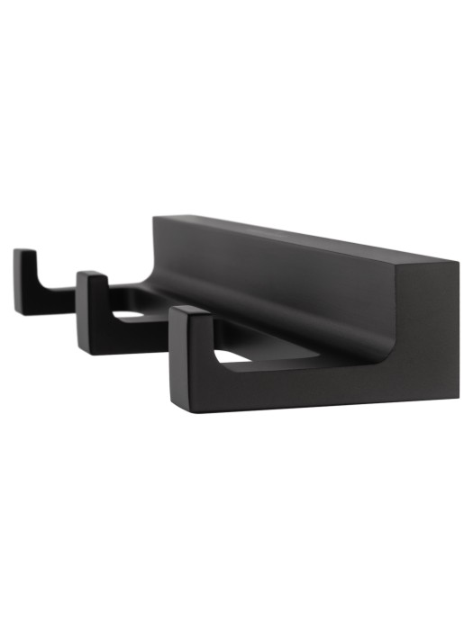 Вешалка с 3 крючками для ванной, Wonzon & Woghand Eclipse, WW-9135-BL цвет: черный