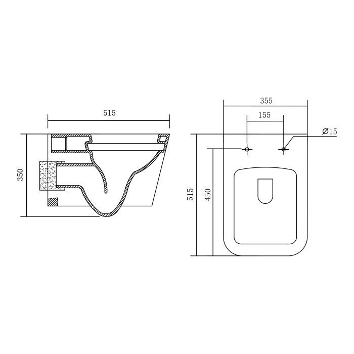 Унитаз подвесной, безободковый, с механизмом плавного закрывания Aquatek Либра арт. AQ0530-00