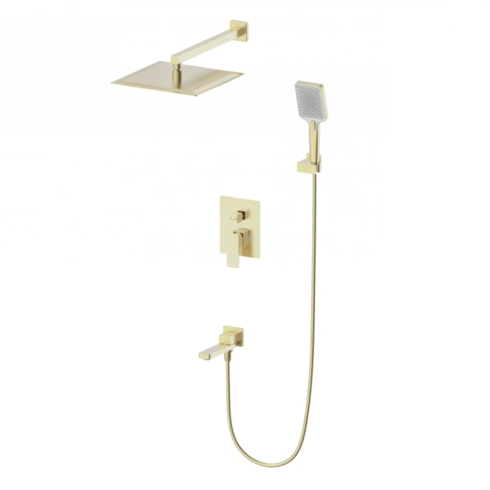 Душевая система встраиваемая, Wonzon &amp; Woghand Cube 2.0, WW-88087068-BG цвет: золото