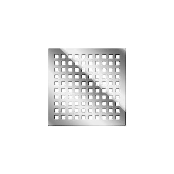 Душевой трап BERGES напольный Trend 150x150 нержавеющая сталь, хром глянец, D50, арт.091004